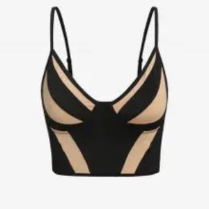 Two Tone Cupped Crop Cami Top NWT Medium